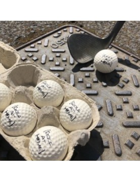 Lot de 6 balles de street golf semi rigides - Équipement de golf