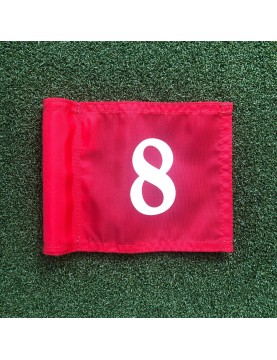 Fanion de putting green numéroté de 1 à 9