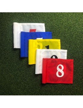 Fanion de putting green numéroté de 1 à 9