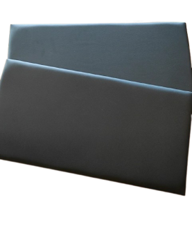 Panneau mural en simili cuir noir