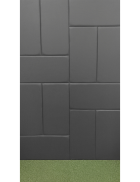 Panneau mural en simili cuir noir