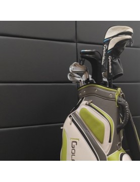 Panneau mural en simili cuir noir