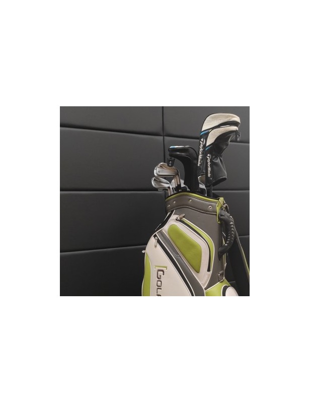 Panneau mural en simili cuir noir