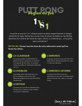 Putt Pong Golf Game - Entrainement Putting Green