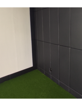 Panneau mural en simili cuir noir